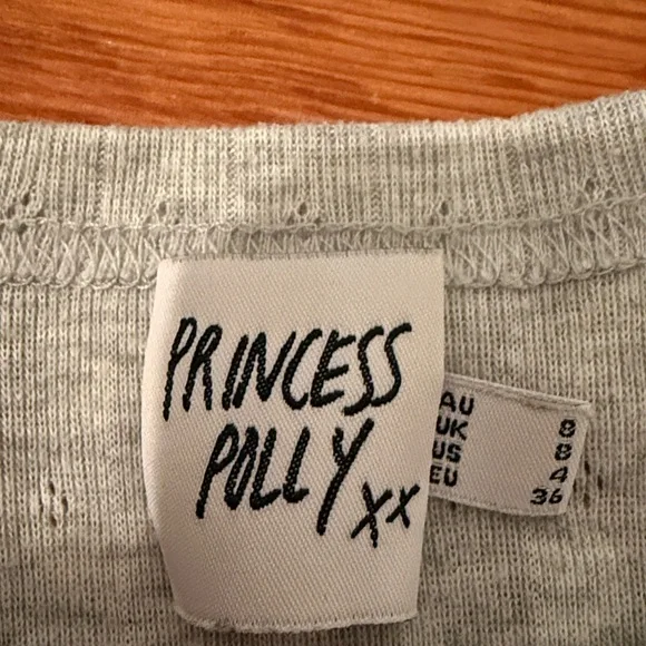 Princess Polly Light Gray Knit Top - Picture 3 of 3